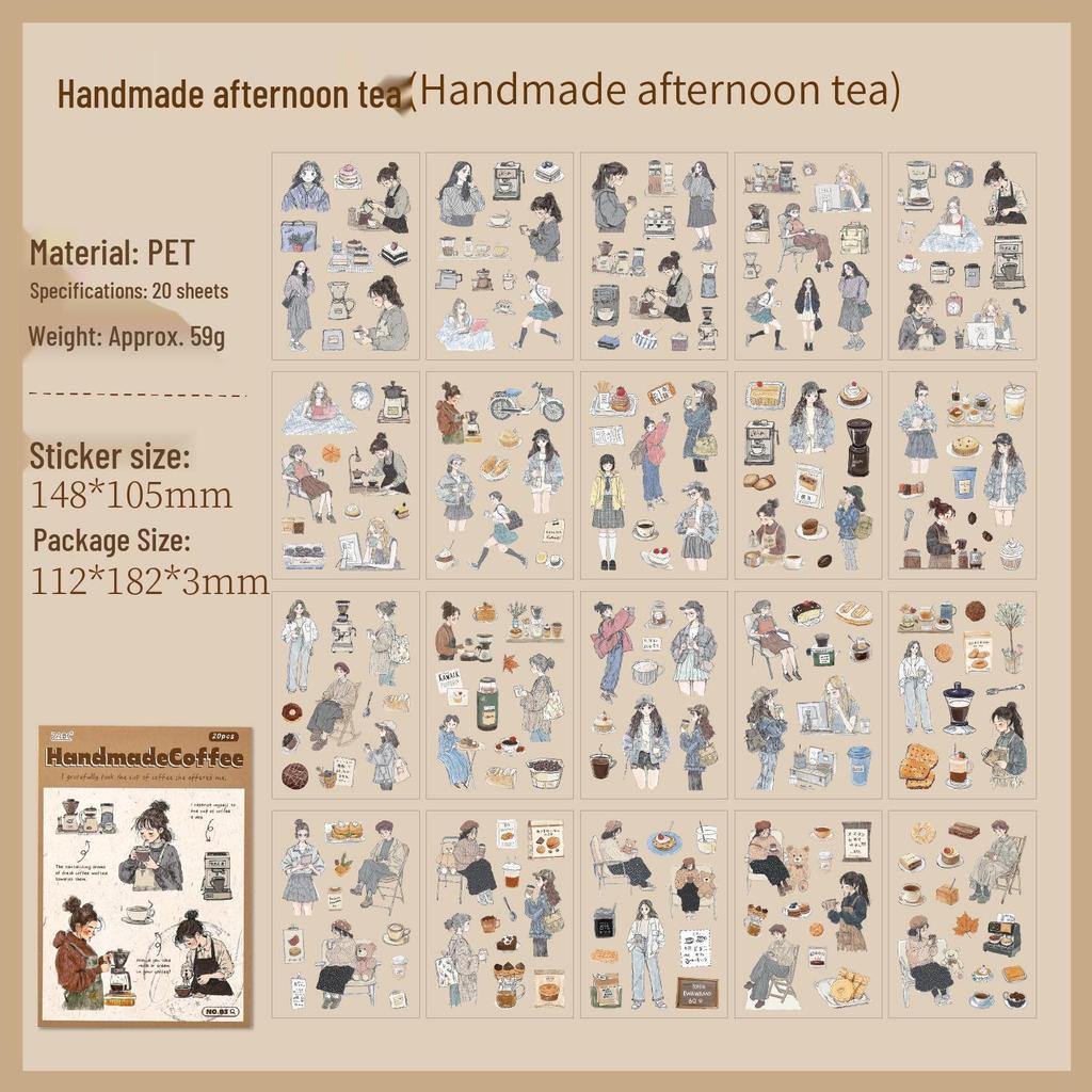 Yuezhen Forest Style Girl Die-Cut Stickers: Creative Character Sticker Book for DIY Journals