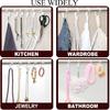 C-Shape Clear Shower Curtain Hooks for Shower Curtain, 12PCS Plastic Smooth Sliding Anti-Drop Shower Curtain Rings, Rust Resistant Decorative Shower