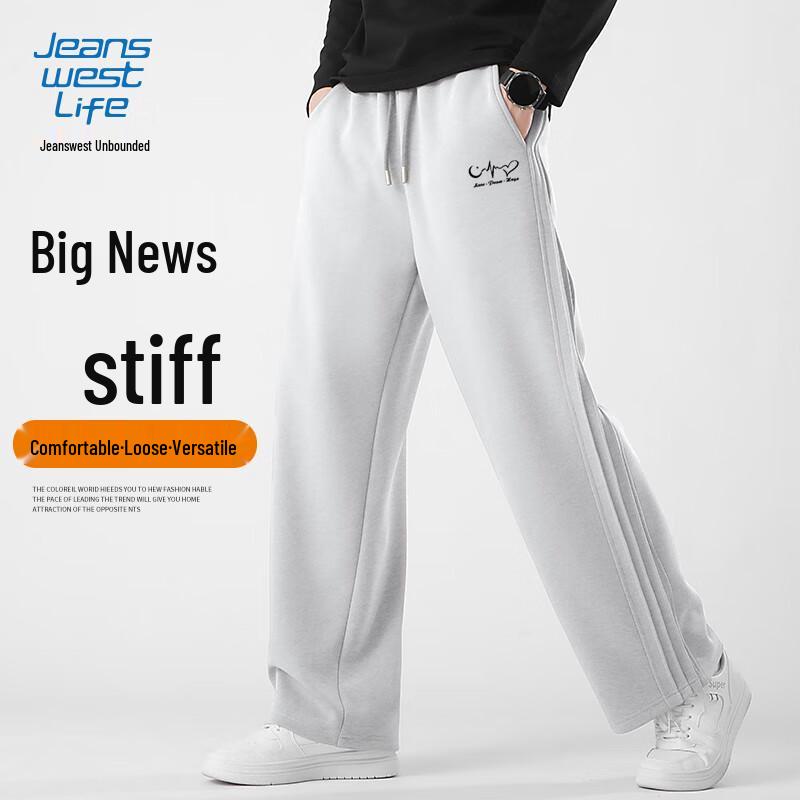 Jeanswest Life Men's Pleated Straight-Leg Casual Pants