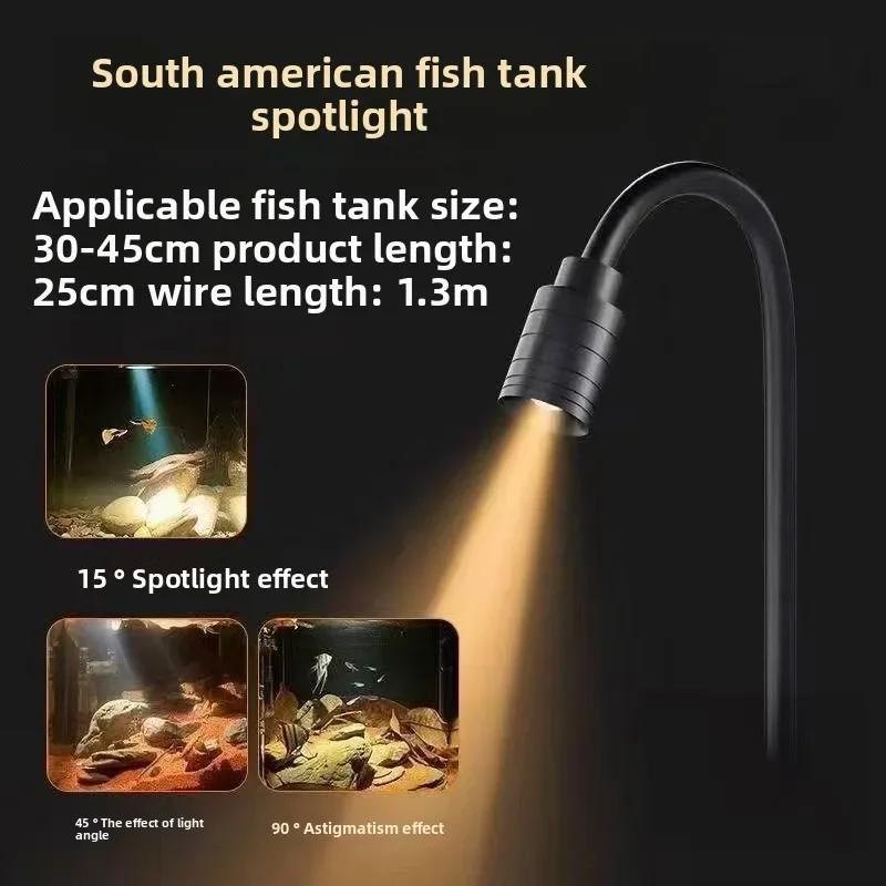Luce per Acquario Illuminazione Aquascaping Serbatoio a Cascata Illuminazione a LED Serbatoio Antico Atmosfera Torce Serbatoio Spotlight a Fascio Regolabile