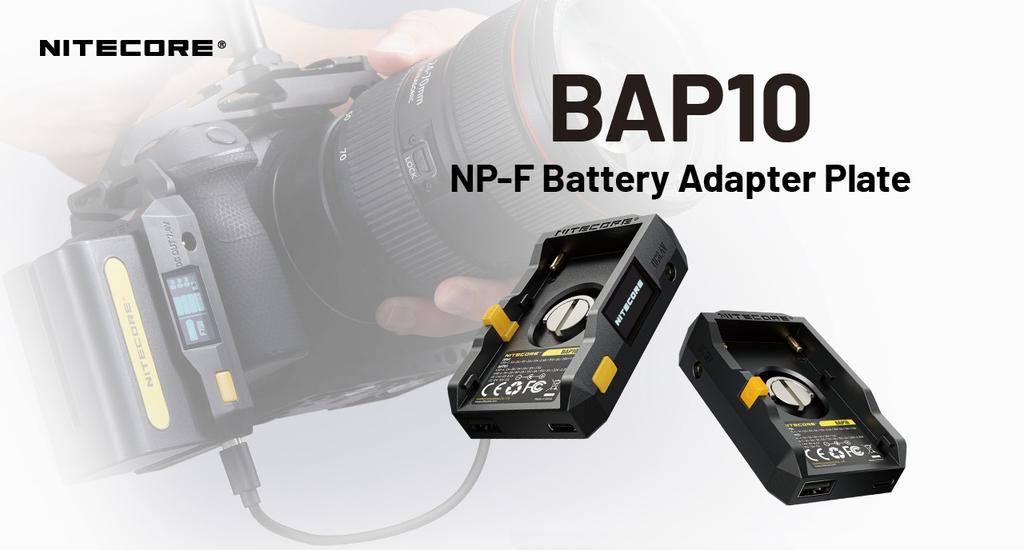 Adapter Nitecore BAP10 do akumulatorów NP-F -> USB-A USB-C DC 7.4V DC 12V 45W