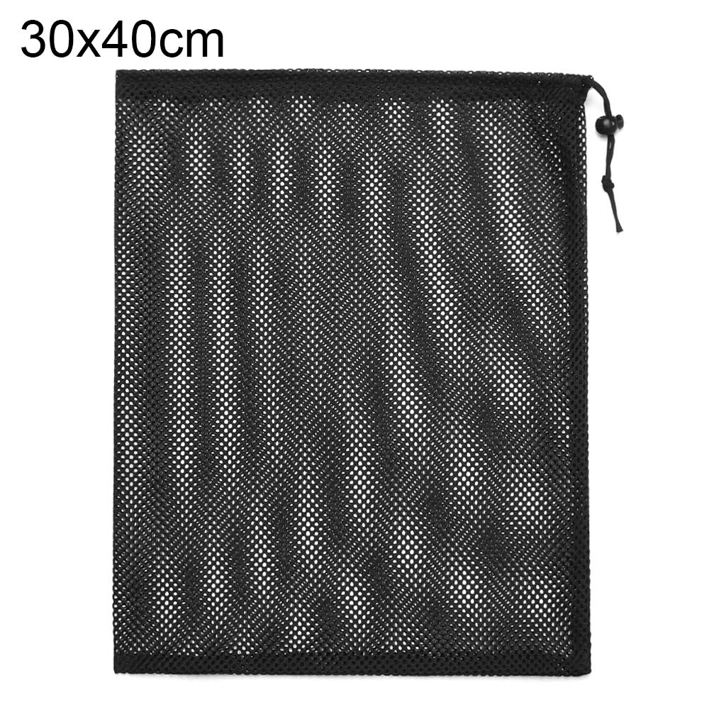 Durable Nylon Mesh Drawstring Bag Multi Purpose Storage Pouch Stuff Sack Home Laundry Bag Outdoor Travel Activity Carrier Pouch