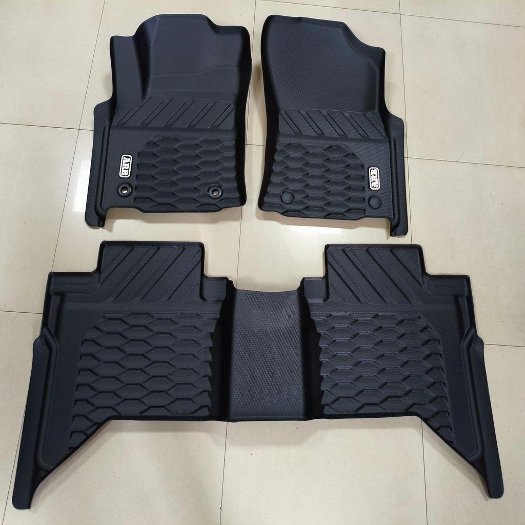 Hilux Revo 4-Door Left-Hand Drive TPE Floor Mats (2015-2024) - Black