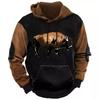 Felpe con cappuccio per uomo Y2k Golf Campeggio Casual cowboy Manica lunga Autunno Moda Felpe con cappuccio stampate in 3D Vacanza Largo Oversize
