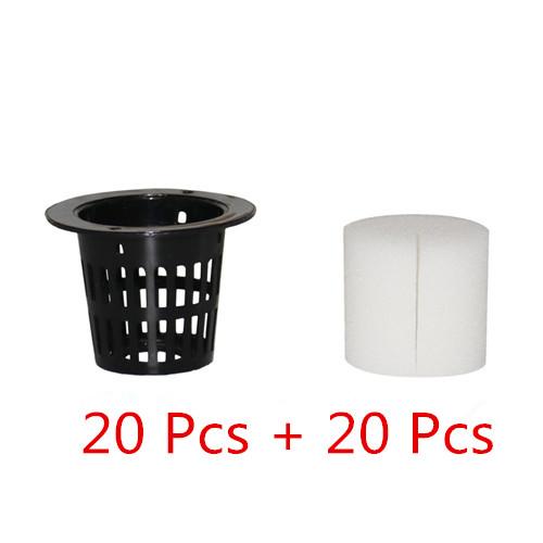 20Pcs Plant Nursery Mesh Cup Pots Grow Pot Sponge Net Colonization Vegetable Planter Growing Basket Holder Hydroponic Soilless