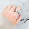 Design Wavy Pattern Girl Gift Korean Style Ring Fashion Jewelry Vintage Ring Women Opening Ring