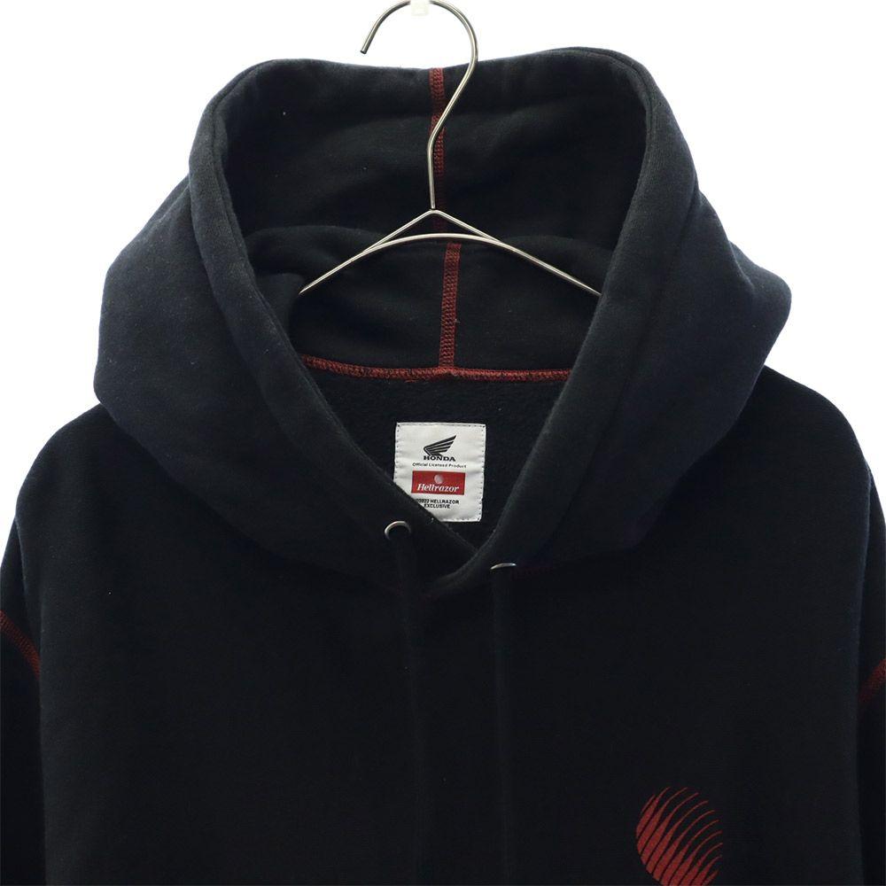 Hellrazor Honda Collaboration Logo Print Long Sleeve Sweatshirts Men's Used