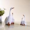 Artistic Duck and Duckling Sculpture for Yard Decoration Quality Resins for Patioes and Entrances