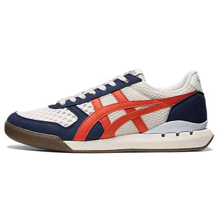 Onitsuka Tiger Ultimate 81 Ex Fabric Durable Breathable Low Top Lifestyle Sneakers Unisex sneakers White Blue 1183B720-100