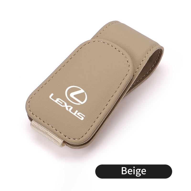 Car Visor Glasses Clip Leather Sunglasses Holder Organizer Accessories For Lexus CT ES GS NX IS250 CT200h IS300h ES300h RX400h N ABJ1