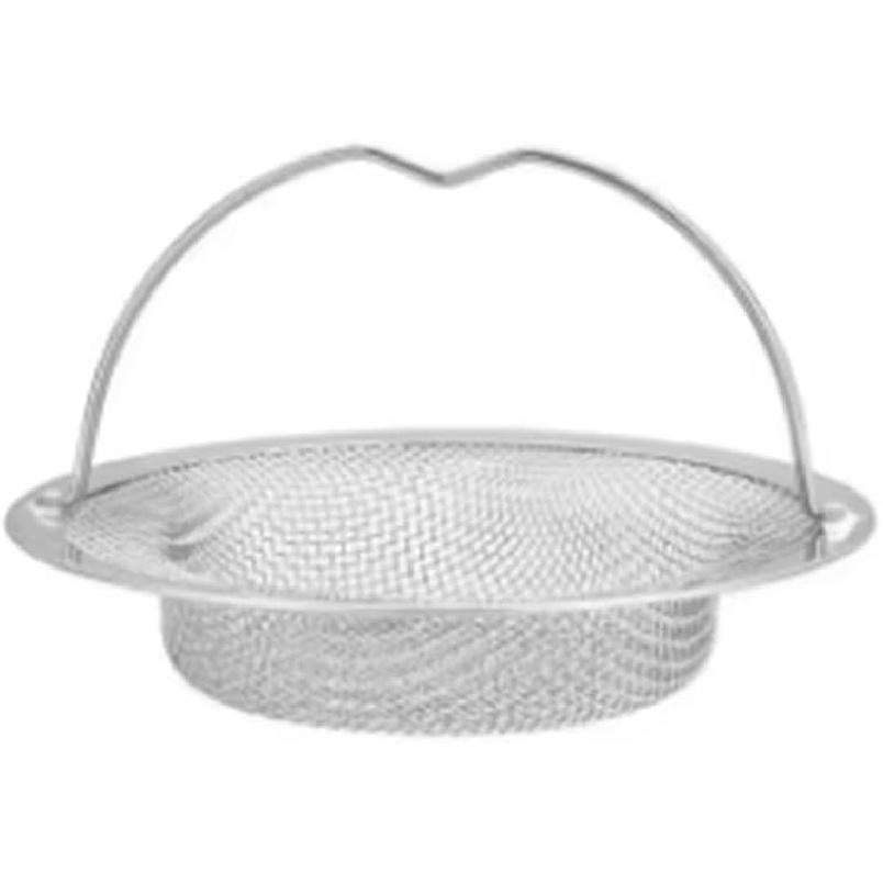 Kitchen Sink Strainer, Stainless Steel Mesh Drain Basket with Handle, Rust Proof Filter for Bathroom