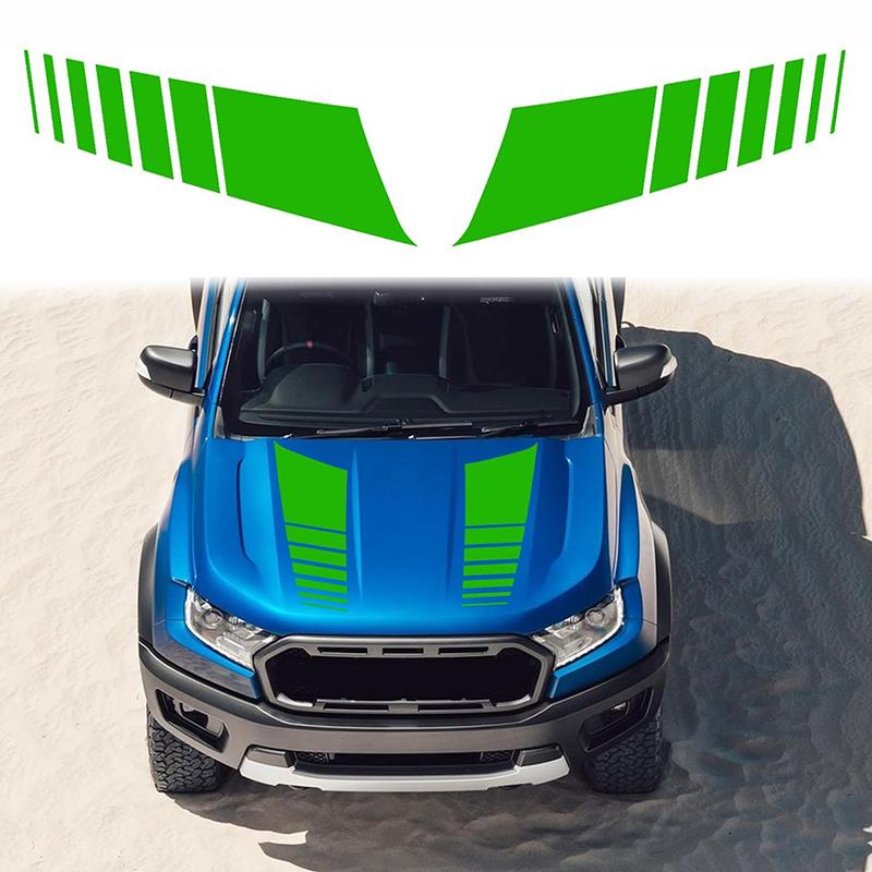 2pcs Car Hood Stripe Stickers For Car Hood Bumper Vinyl Decals For Racing Stripes Bumper Decals For Car And Truck Hood Decals