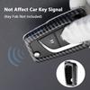 Carbon Fiber Style Car Key Fob Case Cover Shell with Keychain For Toyota RAV4 Camry C-HR Corolla Hatchback