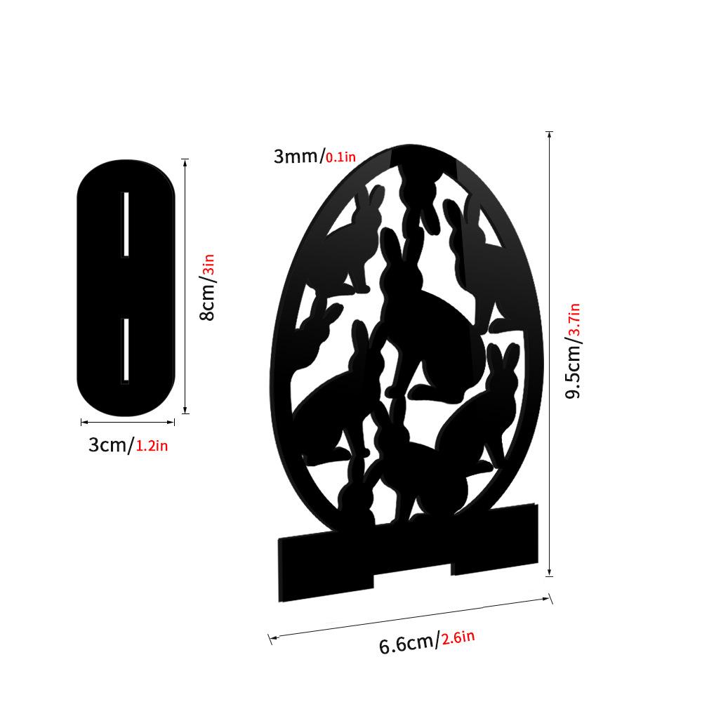 Easter Decorative Ornament Acrylic Bunny Eggs Easter Eggs Mirroor Tabletop Holiday Decoration Home Decor Christmas Ornament Bulk