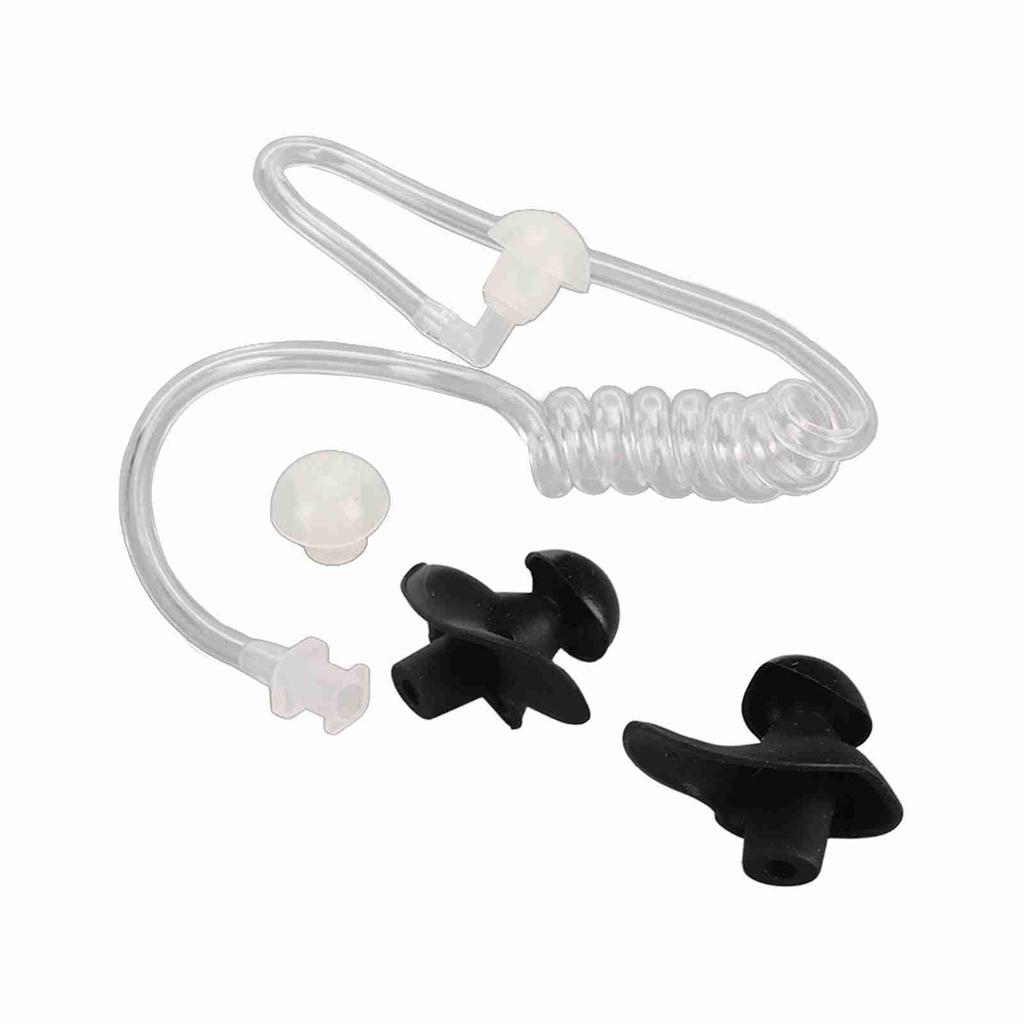 Acoustic Coil Tube Universal Replacement Acoustic Tube with Silicone Earplugs for Two Way Radio