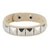 Einreihiges Punk Rock Nietenarmband Quadratisches Stachel-Leder-Manschettenarmband für Männer Frauen \Armband Armband