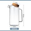 Creative Borosilicate Glass Teapot with Cork Lid & Handle | Large Capacity Water & Juice Kettle