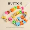 5pcs Color Casual Shoe Buckle Alphanumeric Accessories Beaded Diy Thick Shoes Shoelaces Decorative Buttons
