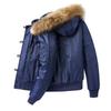 Cappotto con cappuccio con collo in pelliccia Cappuccio in pelliccia militare Caldo bomber tattico Giacca calda da pilota di volo antivento