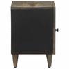 Nightstand Light Grey 40x33x46 cm Solid Mango Wood