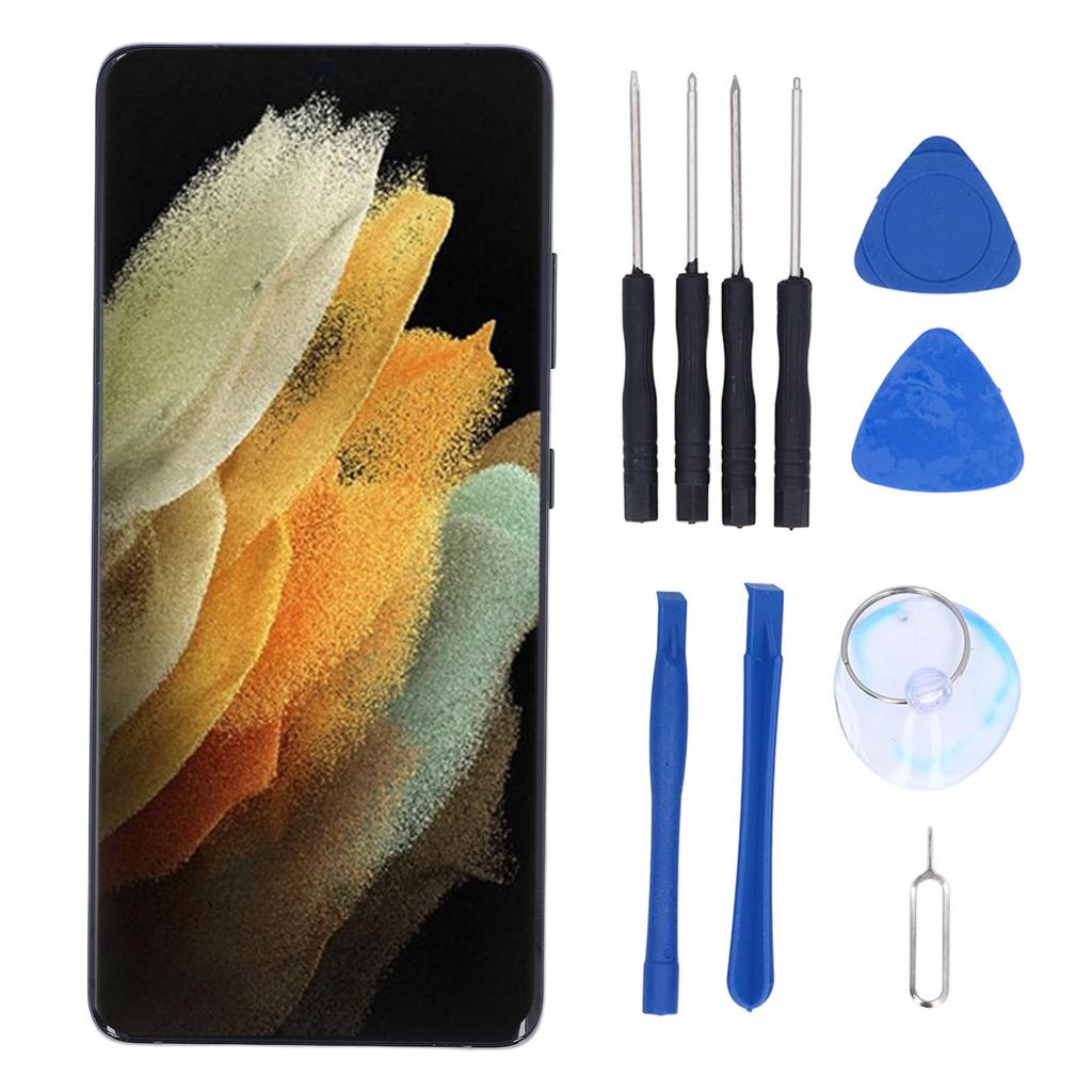 Phone Screen Replacement for Galaxy S21 Ultra 5G SM G998B with Frame Touch Screen Display Digitizer Assembly Repair