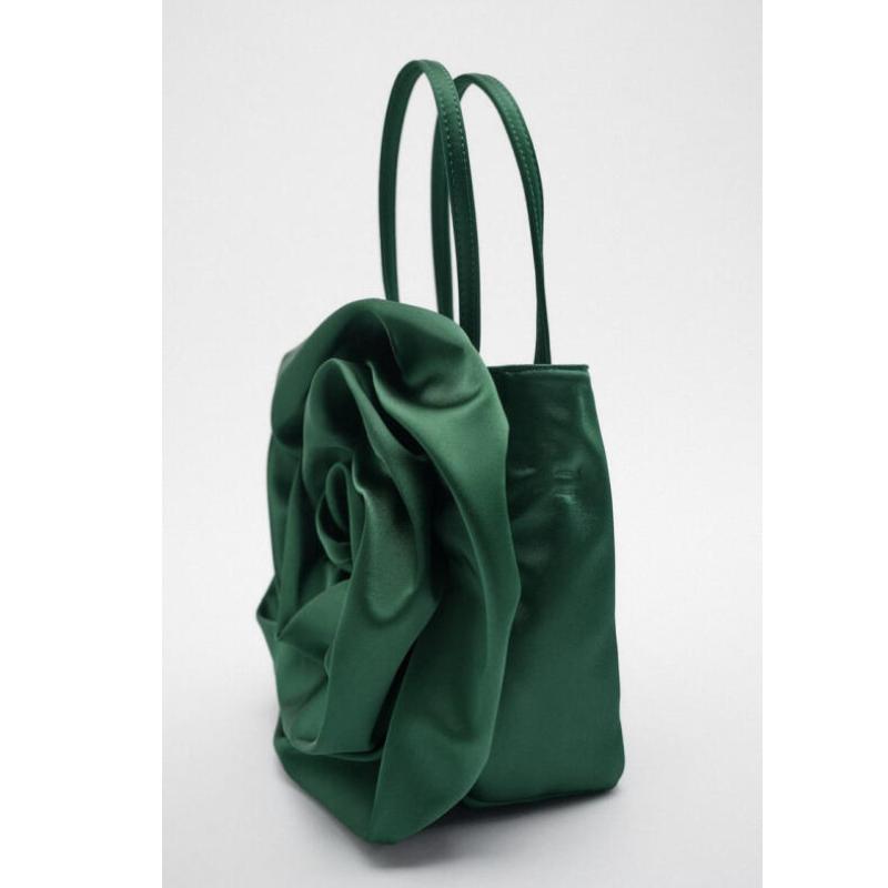 Genți de umăr la modă Genți în formă de floare cu textura de mătase Genți cu blocare a culorii Genți mici pătrate pentru petrecere a timpului liber Genți crossbody de nișă versatile