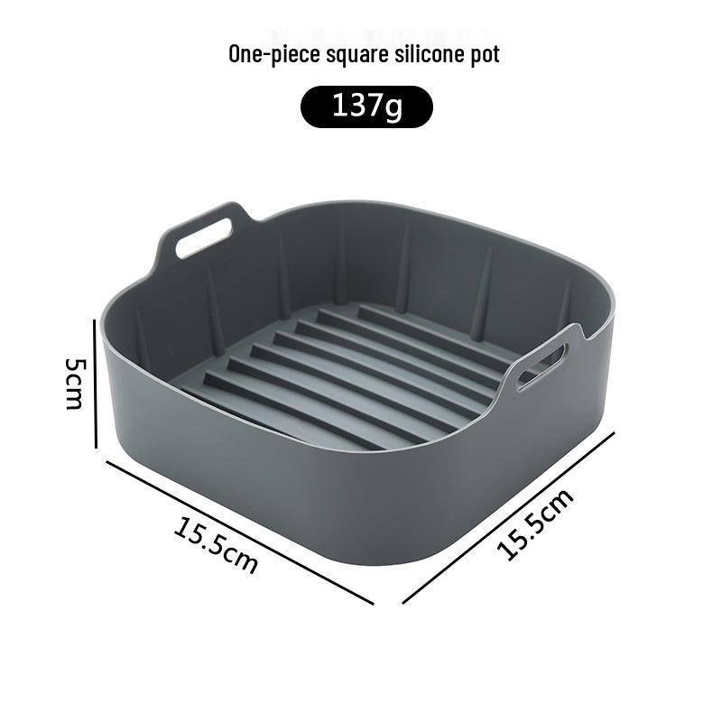 8-Inch Square Silicone Baking Pan and Mat for Air Fryer & Microwave Oven