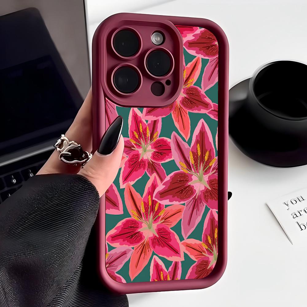 Colorful flower pattern Phone Case for iPhone 17e 16 15 14 13 12 11 Air Pro Max Mini XR XS X 7 8 6 6s Plus Soft TPU Back Cover