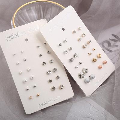 12 Paare/Set Kleine Ohrstecker Set Für Frauen Einfache Geometrische Ohrringe Partei Schmuck