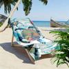 Sea Turtles and Floral Pattern Towel Beach towel quick-drying for travel outdoor sports jogging beach and swimming