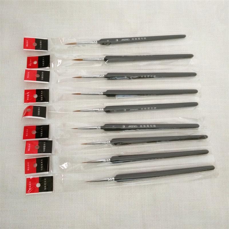 3pcs 3/ Miniature Gell Professional Nylon Brush Acrylic Painting Thin Hook Line Pen Supplies Hand Painted A3