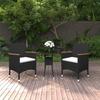 VidaXL 3-Piece Garden Dining Furniture Patio Dining Set Table and Chairs Dining Set Garden Lounge 3058464