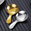 4Pcs Short Handle Spice Sugar Spoon Small Ice Cream Spoon Coffee Tea Scoop Mini Gold Silver Stainless Steel Spoons Kitchen Scoop