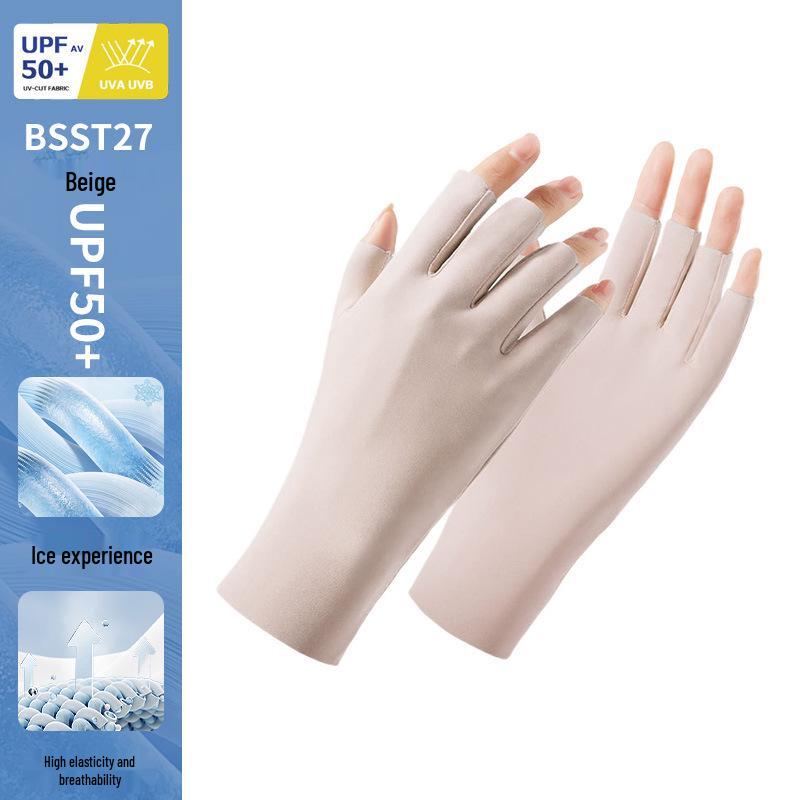 Women s Thin Summer UV Protection Fingerless Touchscreen Gloves