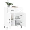 Sideboard High Gloss White 69.5 X 34 X 90 Cm Engineered Wood