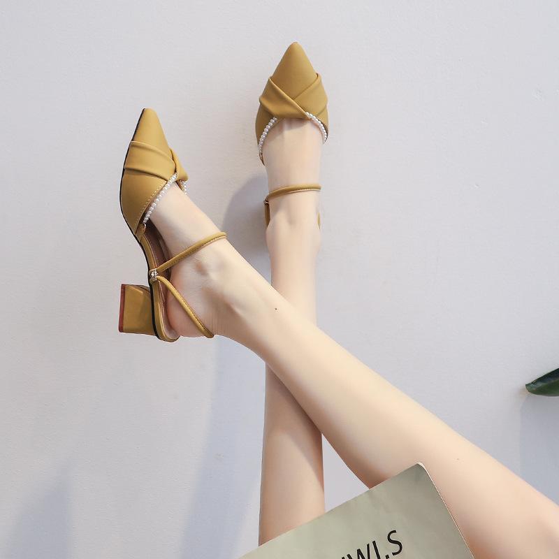 

6374-18 Baotou sandals women s outer wear 2025 summer women s shoes two wear two-in-one cool slippers 40