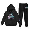 Kids Halloween Print Hoodie and Pants Set for Boys and Girls