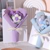 Creative Three-dimensional Flower Bouquets, Greeting Cards, Handmade Cream Puffs, Valentine's Day Knitted Flower Bouquets