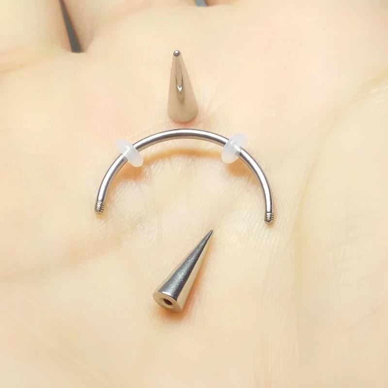 Fashion Lips Ring Stainless Steel Septum Piercing In Mouth Ring Puncture Earrings Hoop Nose Ring Body Piercing Jewelry LS