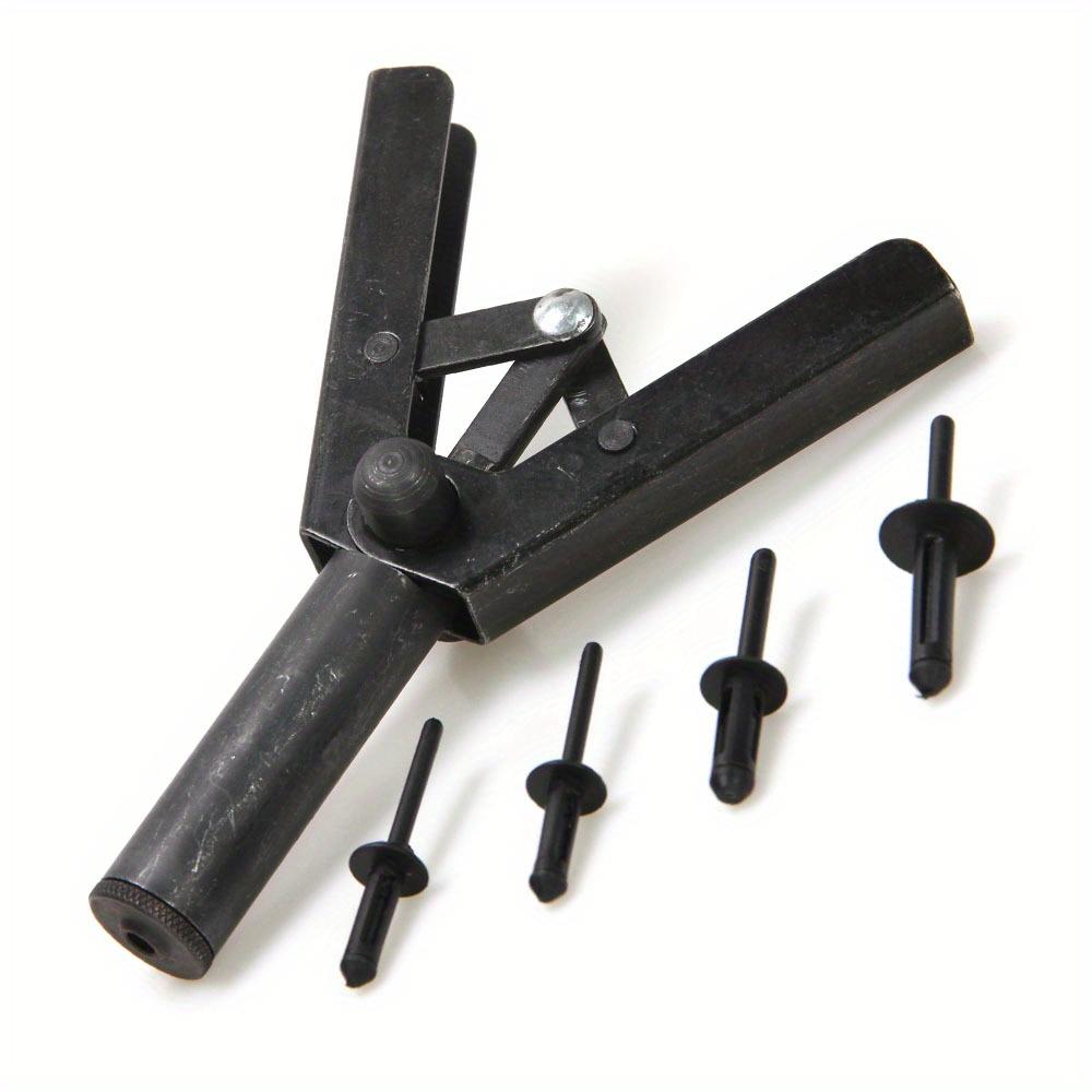 41PCS Plastic Rivet Gun 7 Inch Poly Hand Riveter Kit for Fastening Door Panels Automotive Trim Blind Rivet Gun with 40pcs POM Rivets