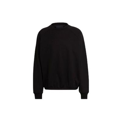 Originals Trefoil Solid Lockerer Lässiger Rundhals-Pullover Herren Tops Schwarz HD2242