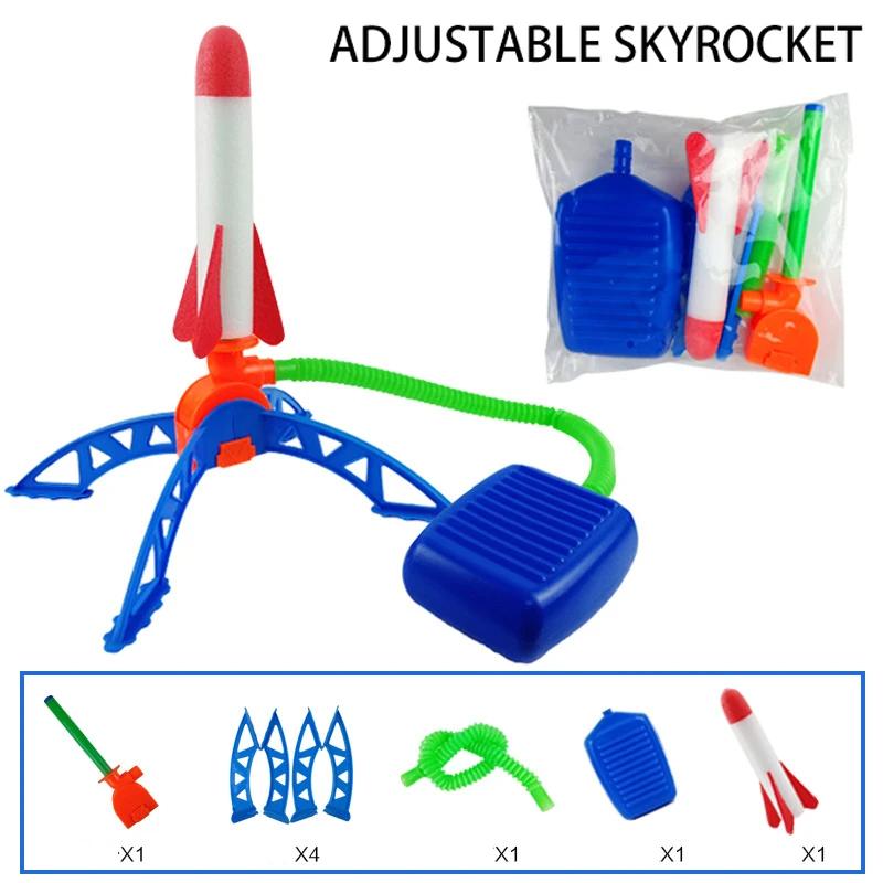 Air Rakett Fotpumpe Launcher Utendørs Air Pressing Pedal Soaring Rakett Toy Barnespilldrakt Hoppe Sport Spill Barnelekegave