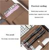 PU Leather Business with Zipper All-in-One Presentation Slot of Portfolio Solar Calculator and Card Storage Writing Pad