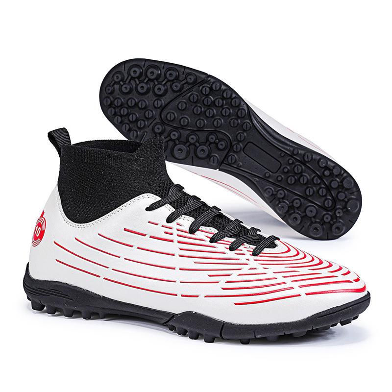 

Children s football shoes with broken nails and high tops 2025 spring new fly-woven breathable large-size long nails professional football shoes 46