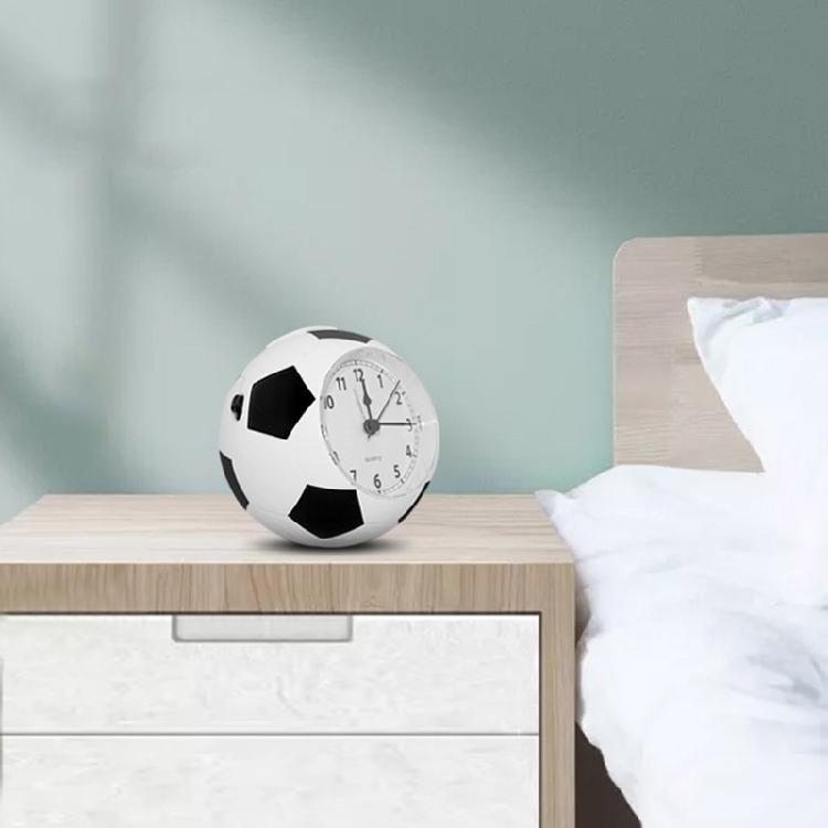 Light Weight Football Alarm Clock Silent Pointer Clocks for Boys Bedroom Decor