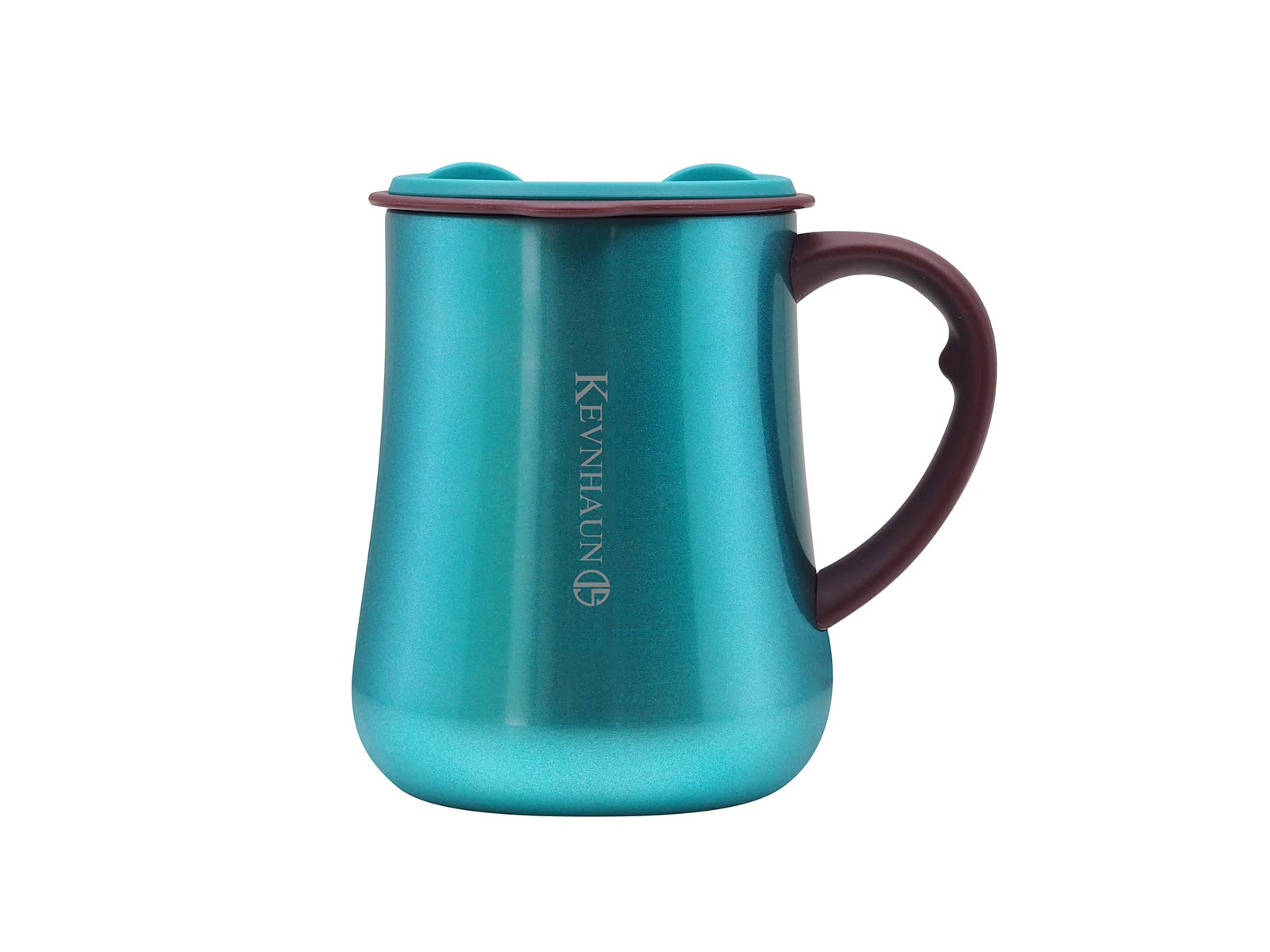 

Kevnhaun Stainless Steel Mug with Lid 450ml Teal Turquoise Vacuum Dual Structure You can drink with the lid on Lid that slides open and close