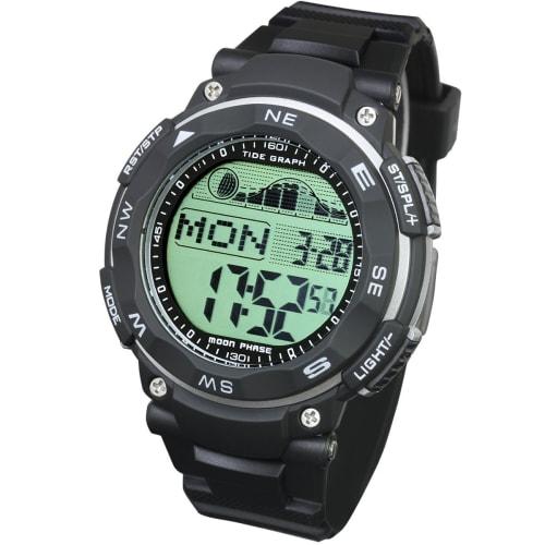 Rad Weather Diver's Tide Graph Watch, 100m Water Resistant, Digital Watch (Black, Standard LCD)