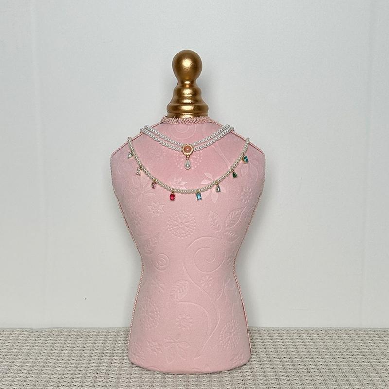 Jewelry Bust Stand Velvets Surfaces Alloy Structure Modern Design Trade Show Retail Display Accessories Organizers