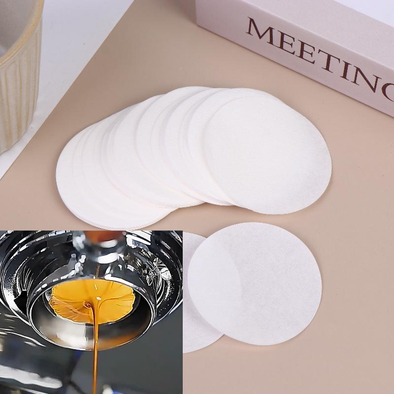 100/500Pcs 51/53/54/58Mm Unbleached Espresso Filter Coffee Paper Filter Puck Screen Portafilter Paper For Breville Barista