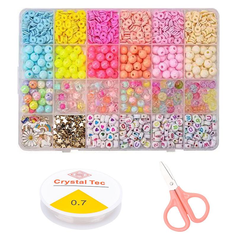 Jewelry Bead Making Kit Acrylic Plastic Materials Creative Crafts Children Gift